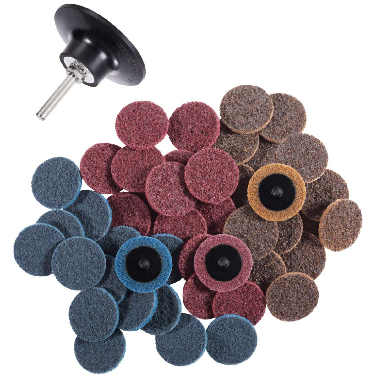 46PCS 2" Roll Lock Surface Conditioning Die Grinder Sanding Discs Set & Holder