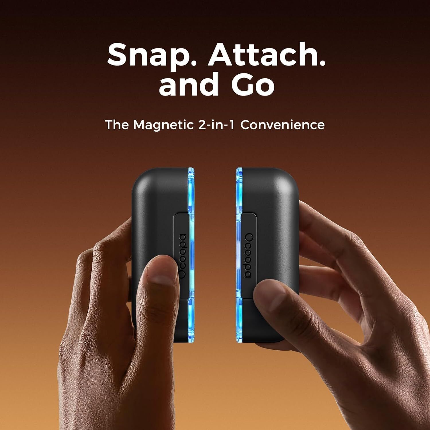 OCOOPA Magnetic 2 in 1 Rechargeable Electric Hand Warmers 10000mAh 16hours Heat