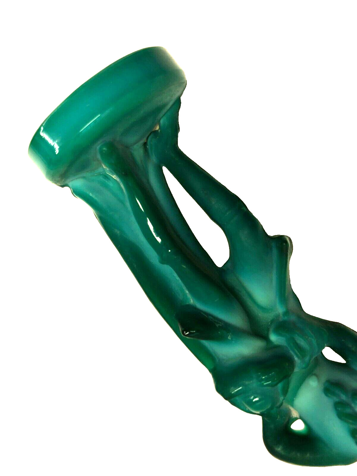 Decorative Bohemian Czech Malachite Glass Beautiful Statue George Washington NEW