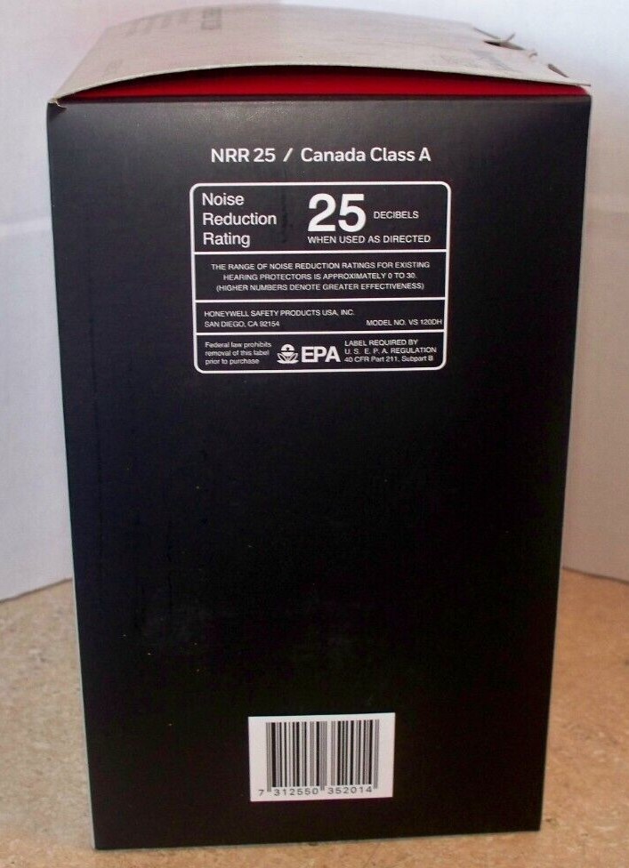 Honeywell Howard Leight Dielectric Helmet Earmuff — Verishield VS 120DH 25db