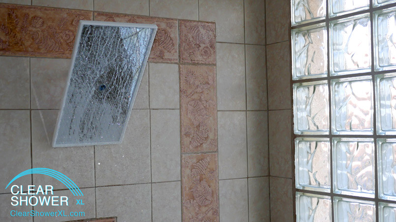 Large MIRROR Shower Head - Luxury Firm Pressure Rainfall Showerhead - NEW