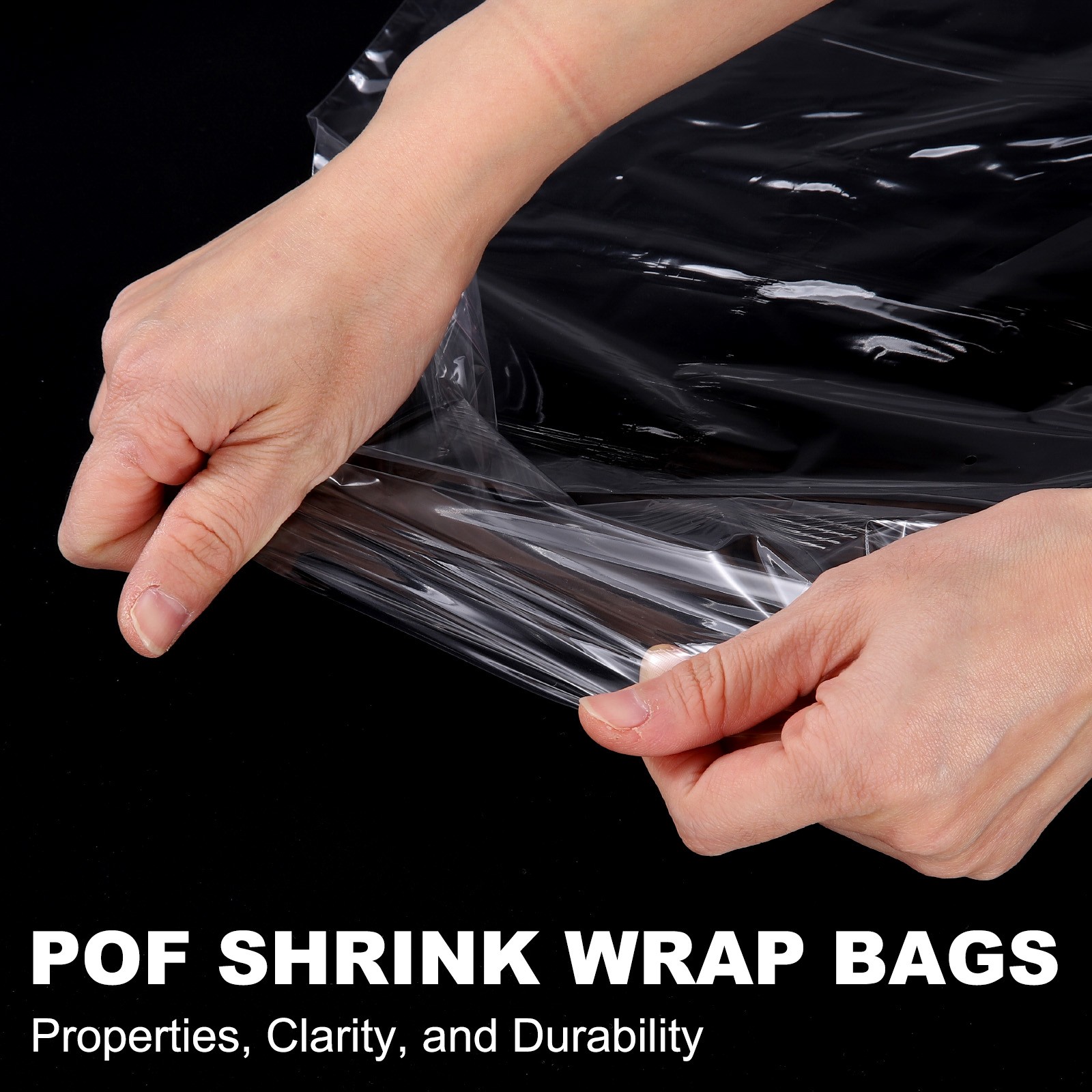 150Pcs Heat Shrink Wrap Bags 8" x 10" POF Clear Heat Shrink Film Wrap