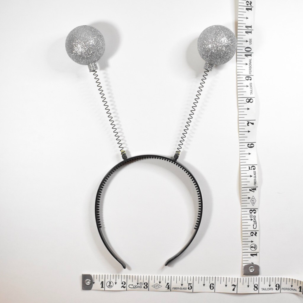 Alien Antenna Headband, Martian Alien Headband, Fun Sparkly Silver Boppers Balls