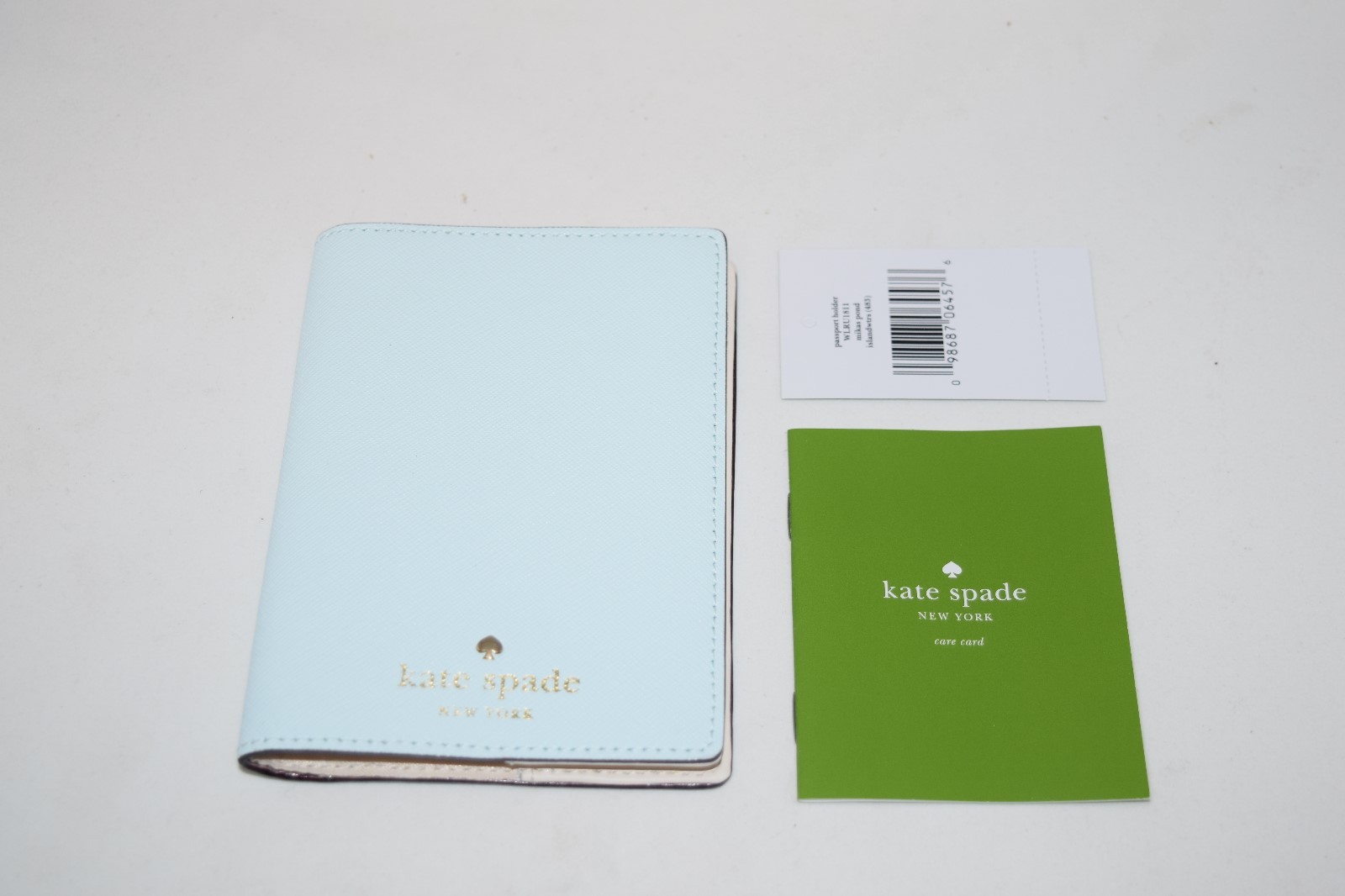 KATE SPADE MIKAS POND PASSPORT HOLDER WALLET, ISLAND WATERS, NWT