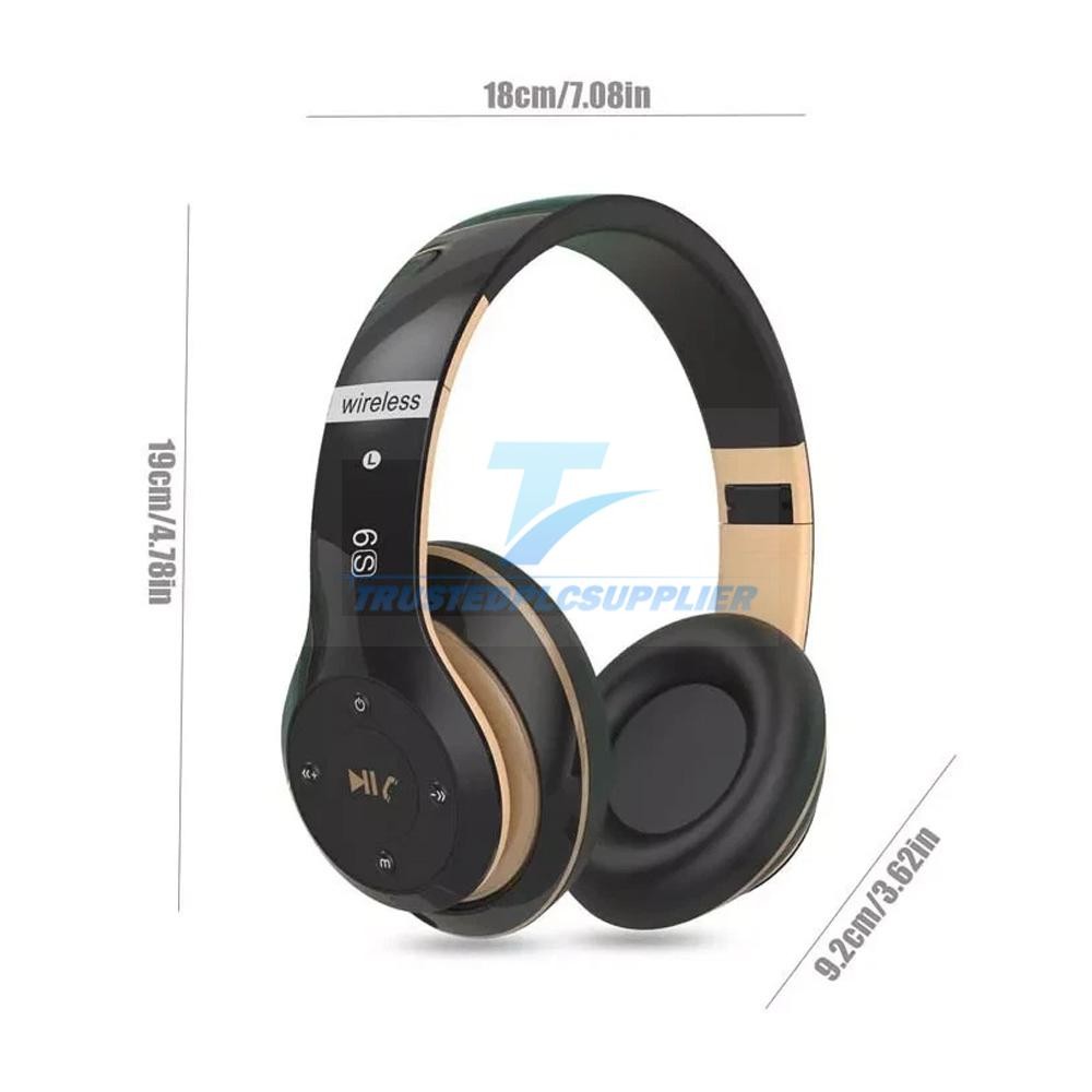Wireless Headphones Bluetooth Noise Cancelling Stereo Earphones Over Ear Headset