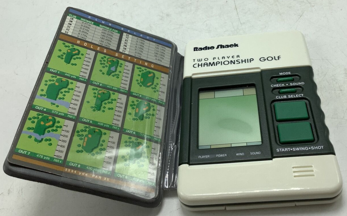 RADIO SHACK handheld 2-Player Championship Golf electronic game 18 holes LED