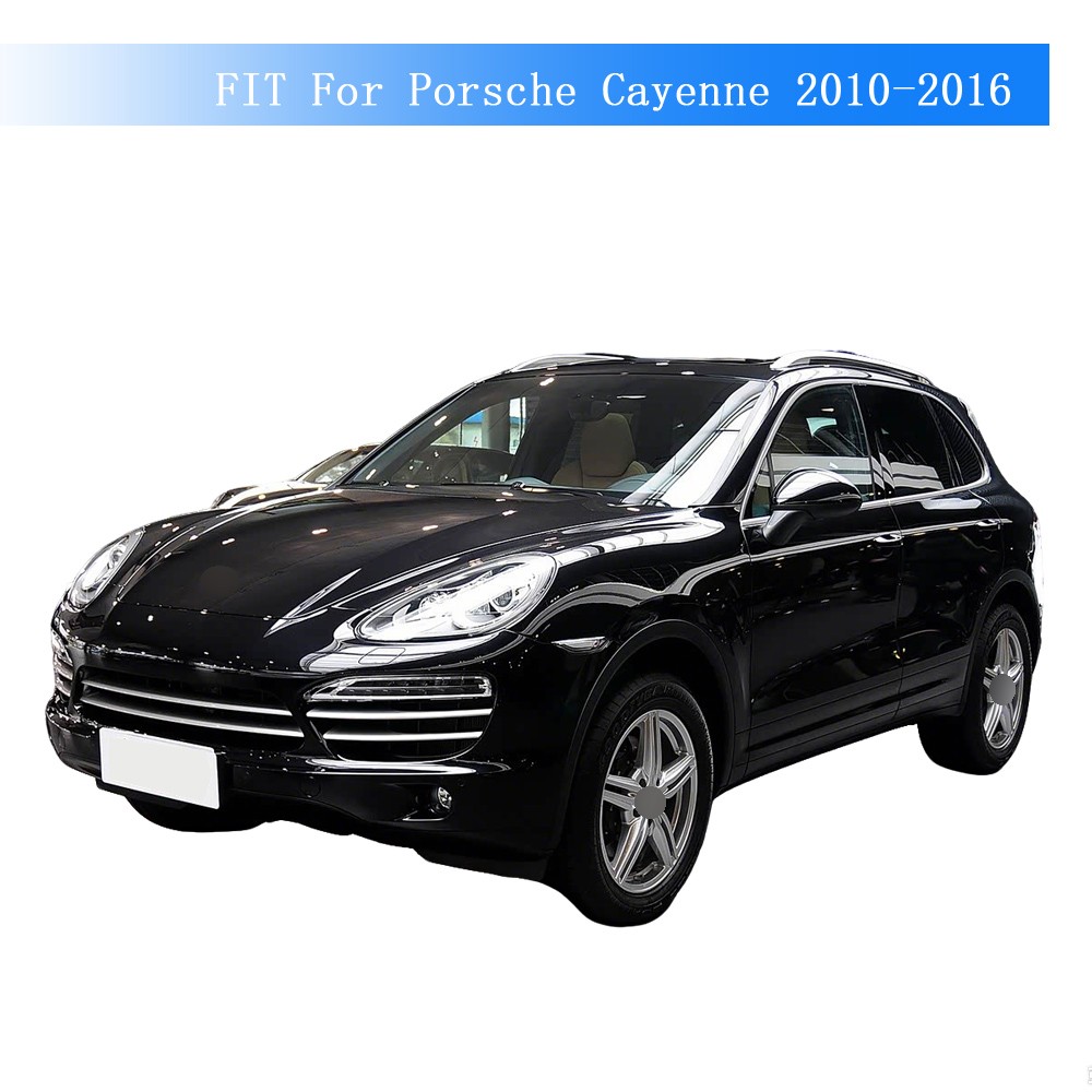 Glossy Black Chrome Delete Window Trims For Porsche Cayenne 2010-2016