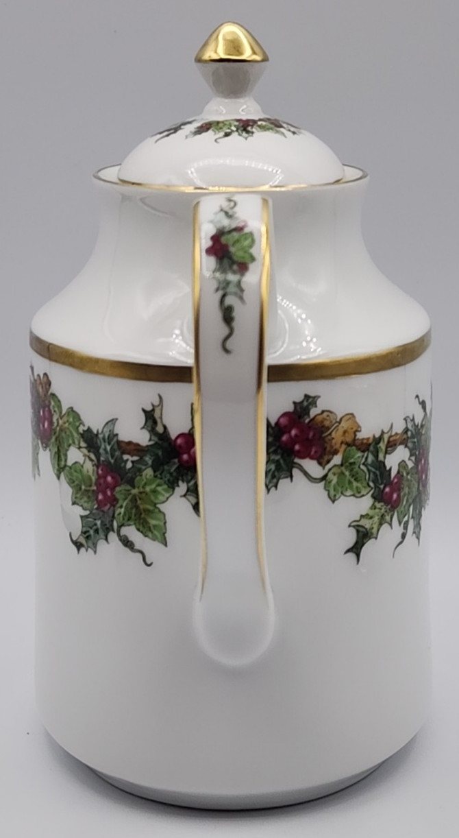Royal Gallery The Holly and The Ivy Teapot or Coffee Pot with Sugar & Creamer