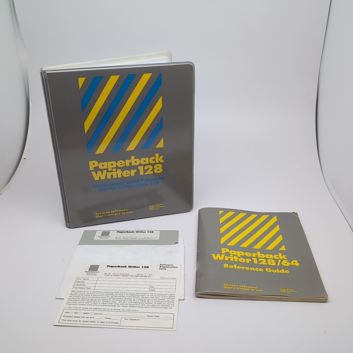 Commodore 128 Paperback Writer Vintage 1985 Software w/ Case & Manual VG