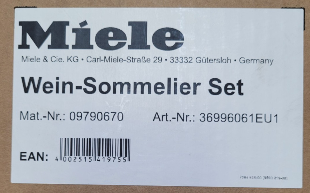Miele 36996061EU1 Wine Sommelier Kit WSS6300 for Undercounter Wine Storage