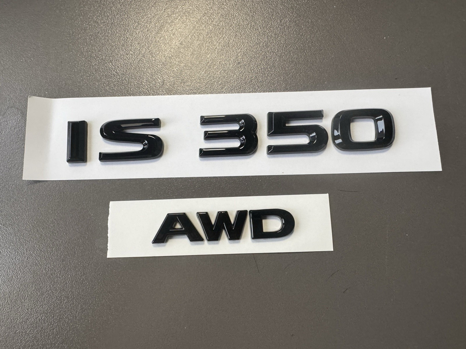 Gloss Black Emblem Badge Logo fits Lexus IS350 2014 2015 2016 2017 2018 2019