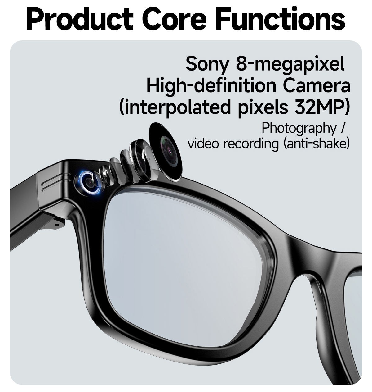 Smart Glasses HD Camera Bluetooth • iOS/Android | Ray-Ban Meta Alternative