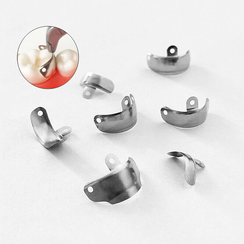 Dental Sectional Matrix Contoured Matrice Fits Triodent Clip Ring Matrices 32Pc