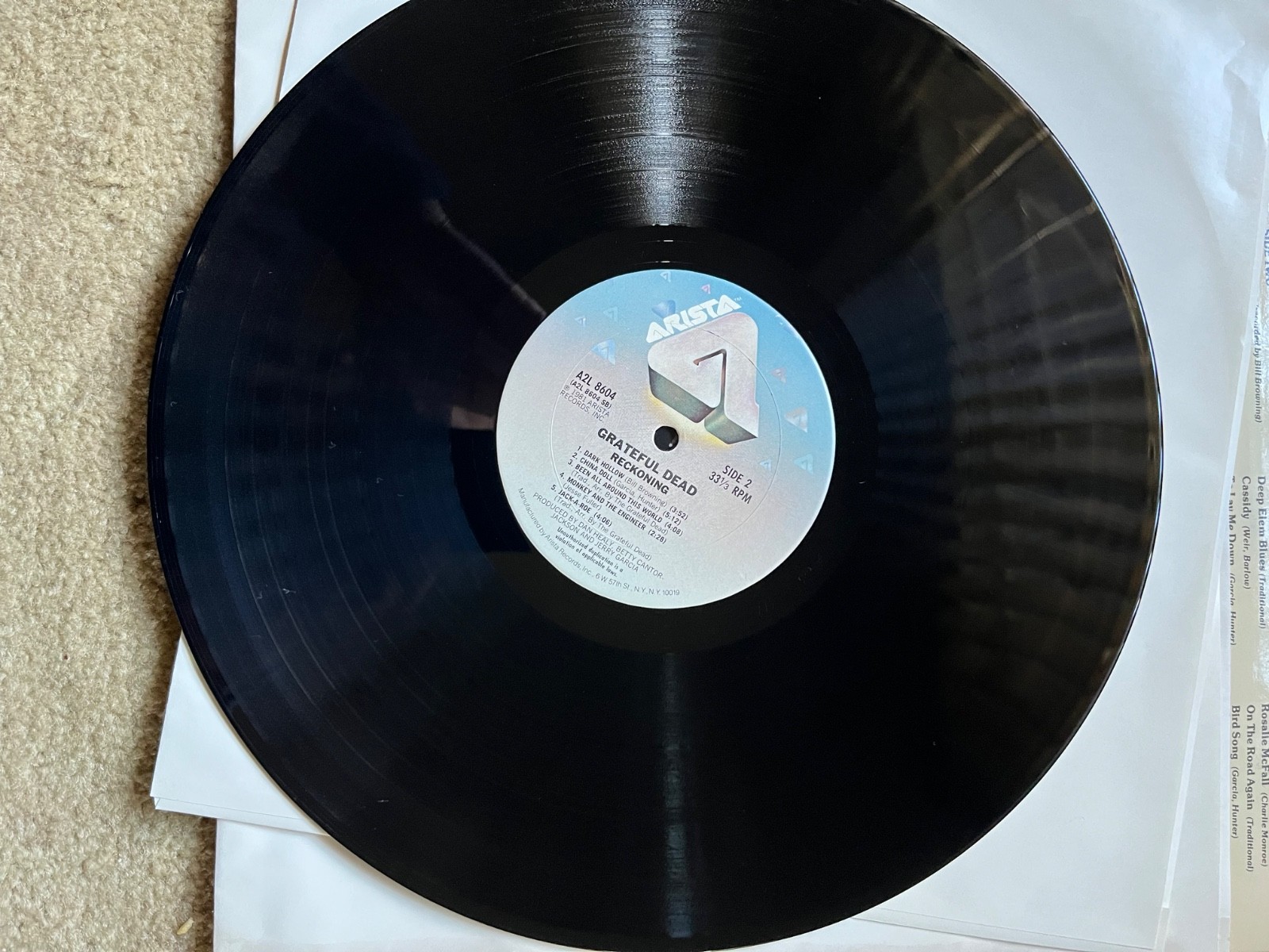 Grateful Dead - Reckoning 2LP OG Arista LPs sleeves VG++ to M- promo cover