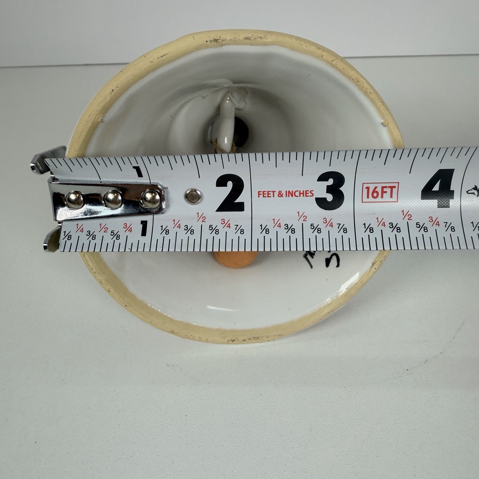 Ceramic Woman Dinner Bell Vintage hand-painted In Spain Spanish Señorita Pink