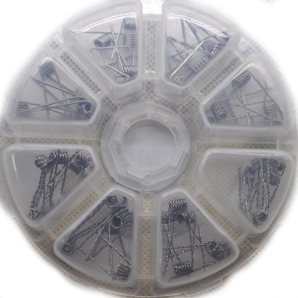 8 Different Pre-Built Coils - 48 Pieces Total - Convenient Case
