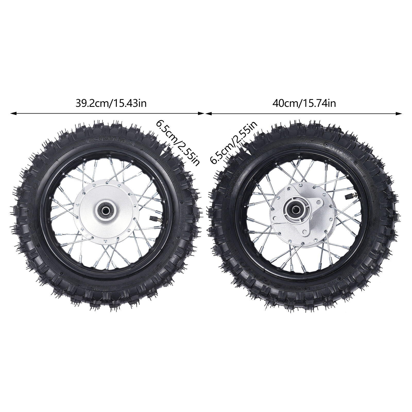 For Honda CRF50 XR50 BBR KLX 2.50-10 Front Rear Tire Rim Wheel Dirt Bike