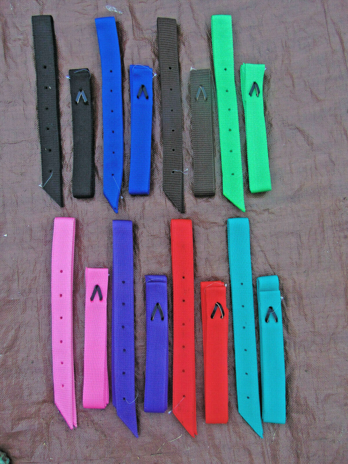 New PREMIUM Heavy Duty 2 ply Nylon Off Billet & Tie Strap Set Lots of Colors