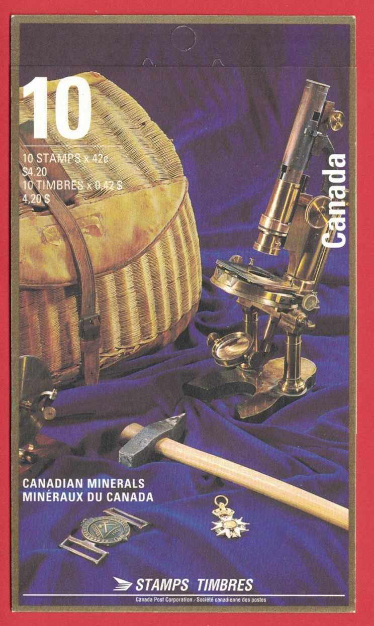 Canada #1440b Minerals 42c booklet glued flap with TI MNH  (BK 147a)