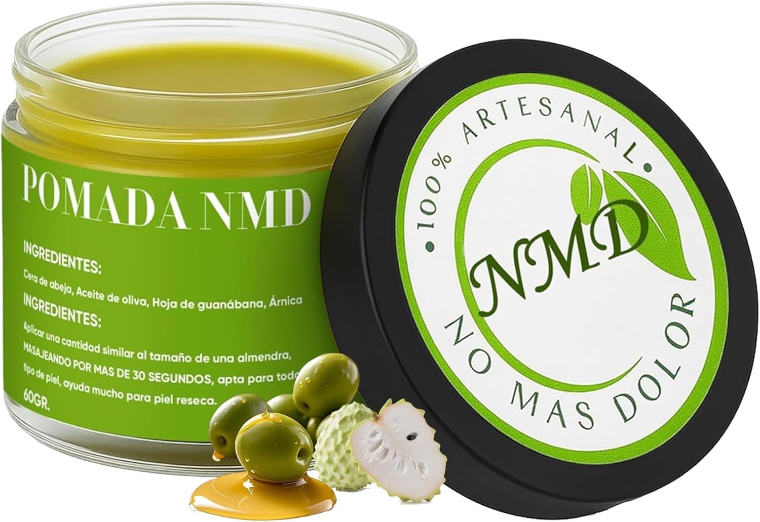 Pomada NMD - para Dolor Muscular with Arnica, Olive Oil, Soursop Leaf, Comfort C