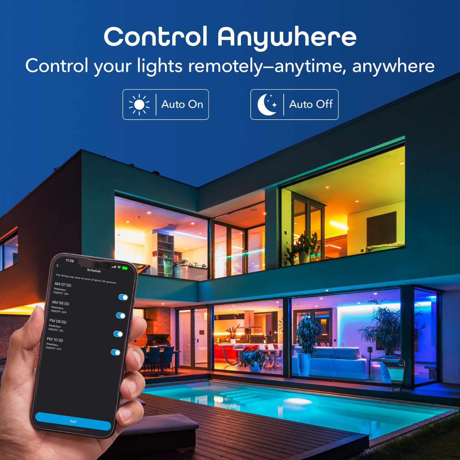 Geeni A19 Smart LED Bulbs 4-Pack | Alexa Google, Color + White Wi-Fi