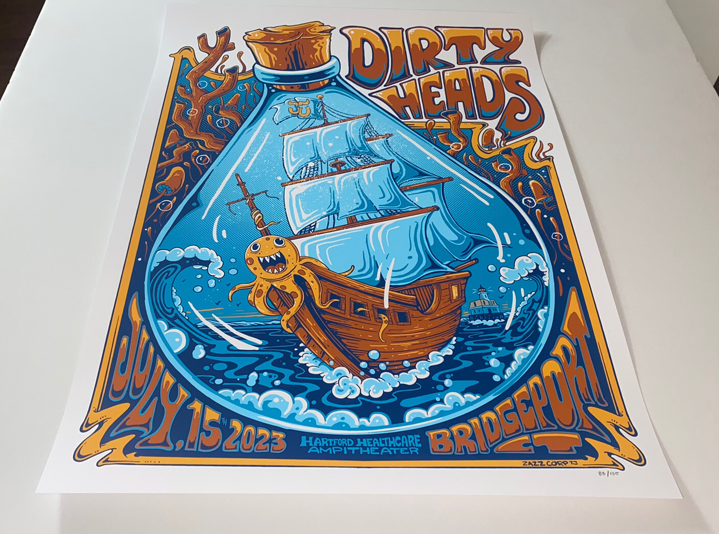 Dirty Heads Poster Bridgeport CT 2023 #’d X/135 Silkscreen Official Show Edtn