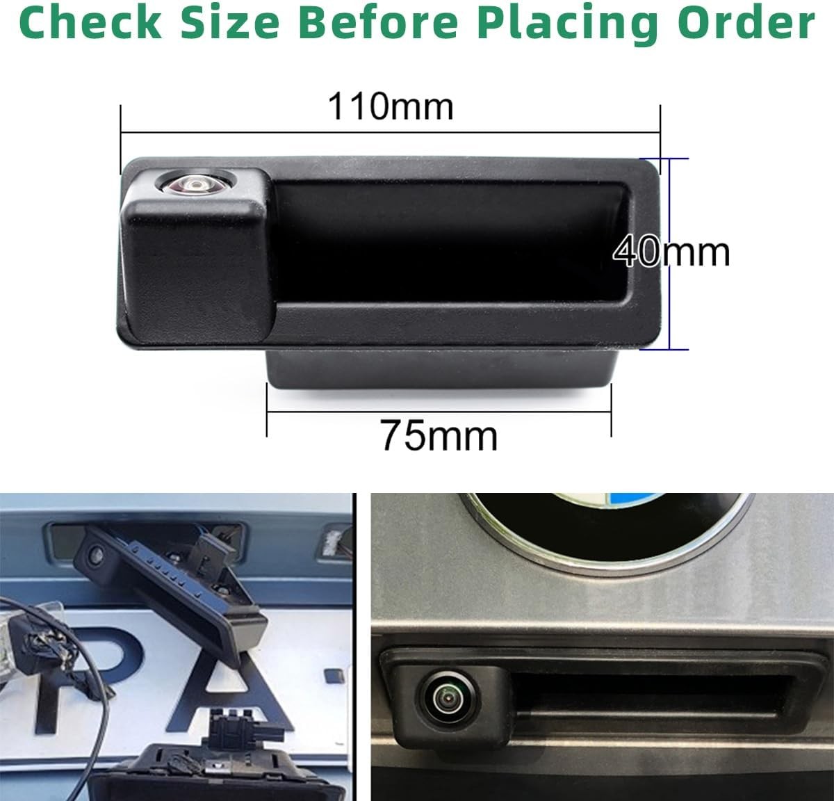 Car Reverse Camera Rear View For BMW E60 E82 E90 Trunk Handle Backup Parking Cam