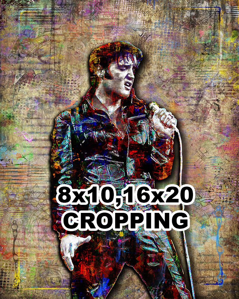 Elvis Presley Pop Art 8x12in Poster Elvis Presley Music Art Print Free Shipping