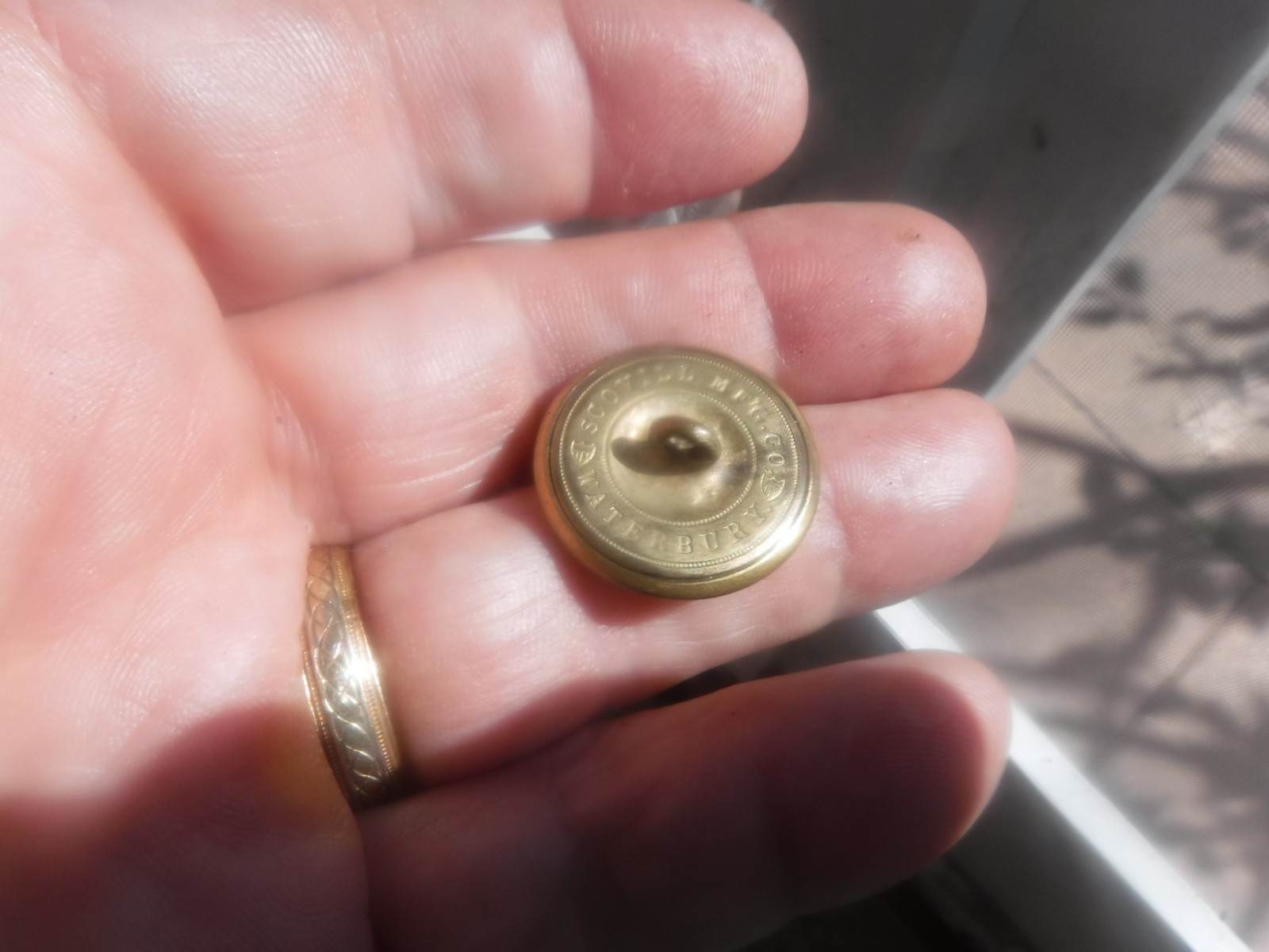 Non Dug Civil War Union Engineer Button (shields) (1855-1860)