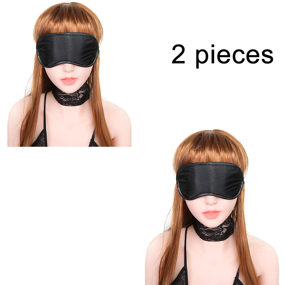Cozy Feel Soft Multicolor Satin Blindfold Couple Game Love Cosplay mask 2 Pieces