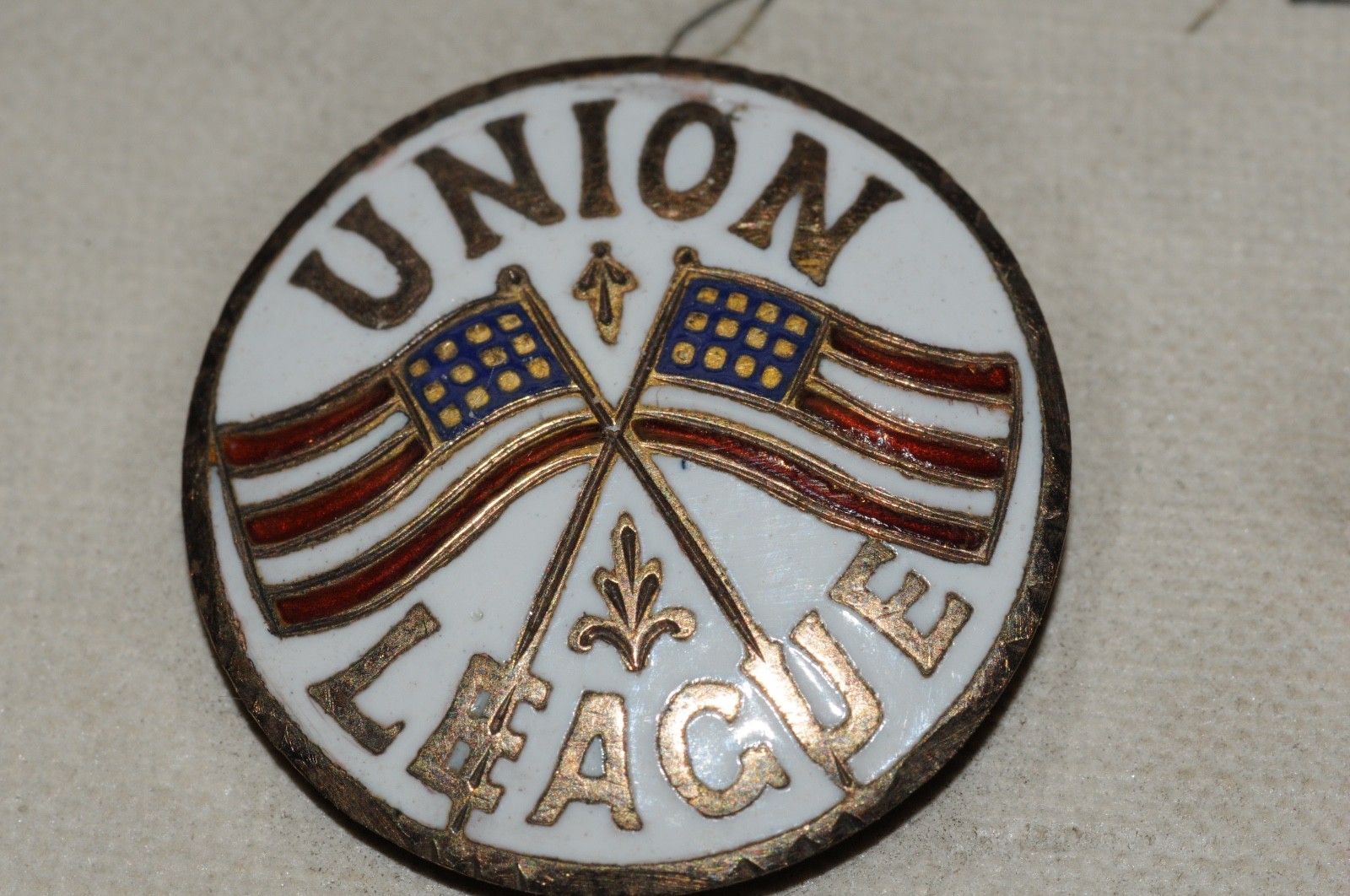 UNION LEAGUE  Fraternal Organization Lapel Pin Gold Filled 1903 NOS Old