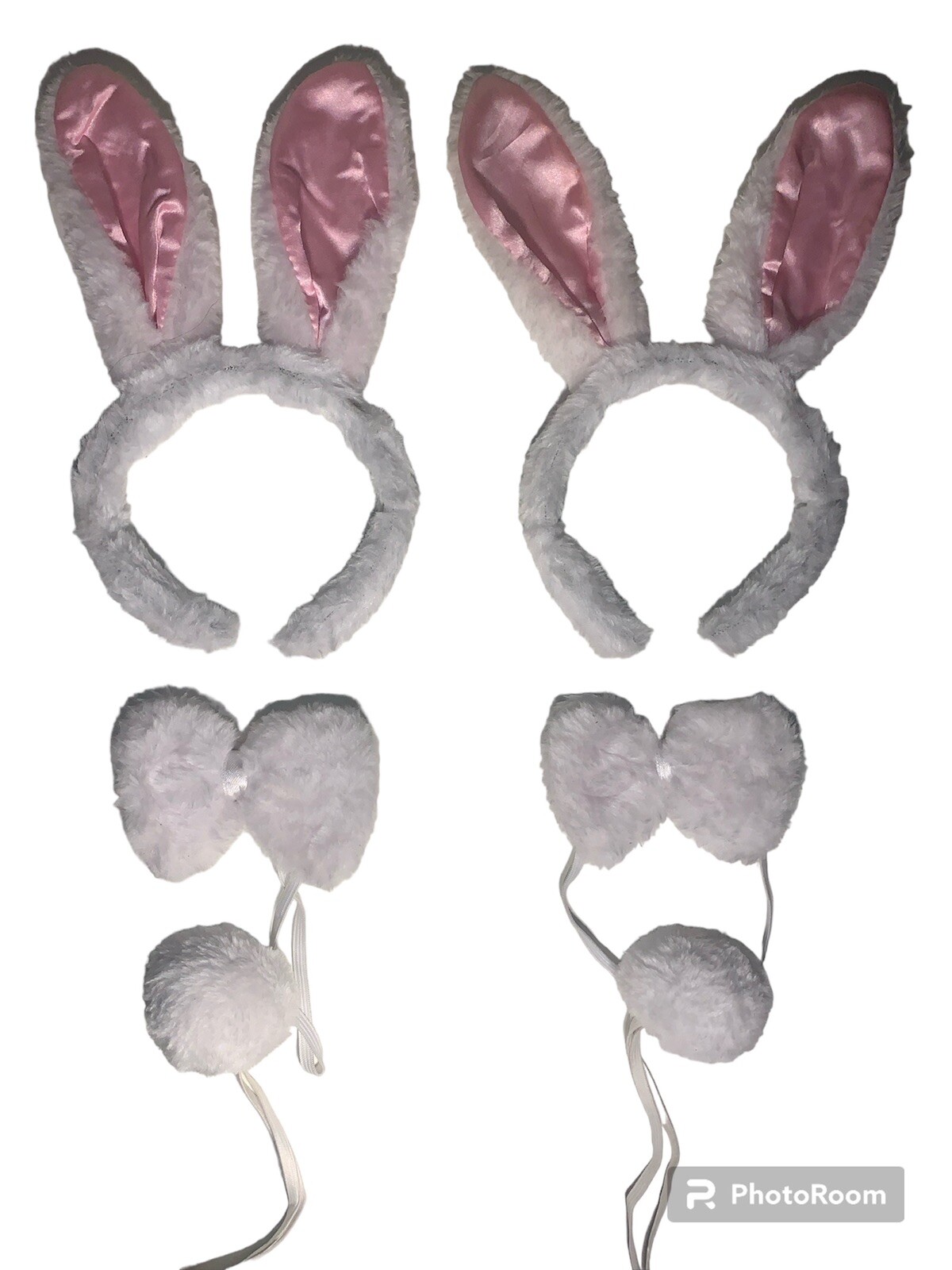 Bunny Costume (LOT OF 2) (Easter Or Halloween!) Ears, Tail, Bow Tie (BRAND NEW)