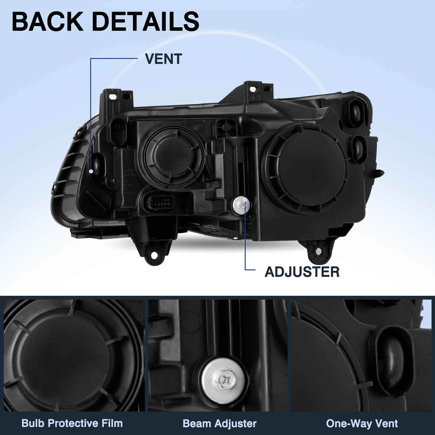 For 2011-2023 Chrysler 300 LED DRL ProjectorHeadlight Left&Right Headlamp W/Bulb