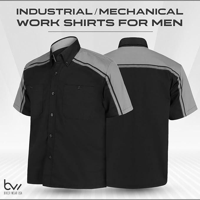 Men's Mechanical Industrial Work Shirt with Reflective Lining