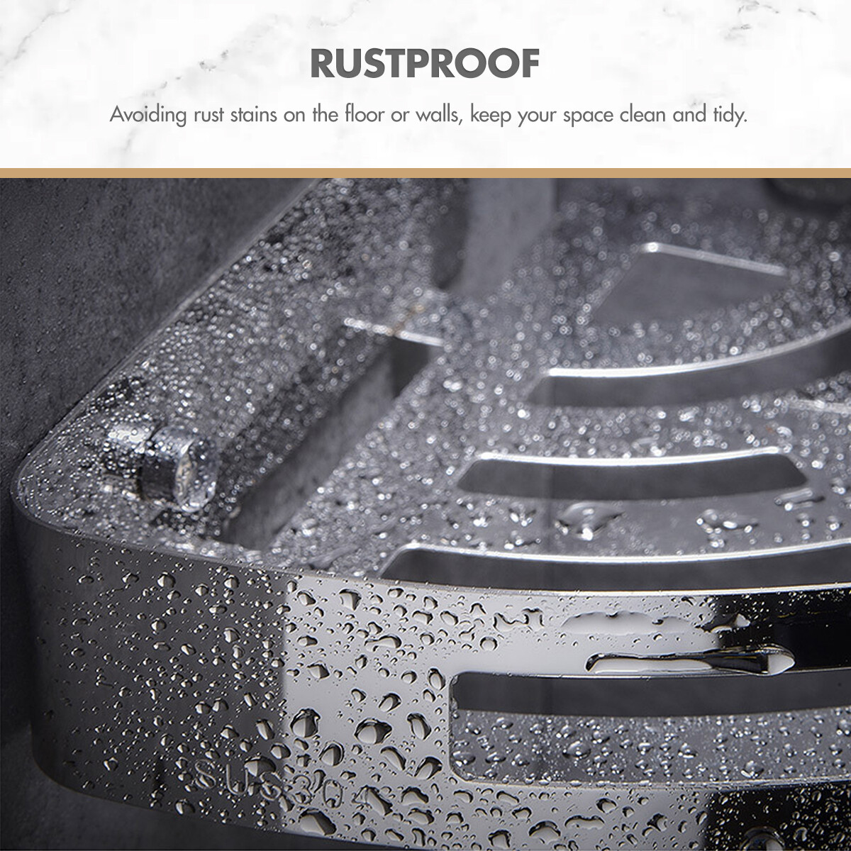 KULED Corner Shower Caddy, Adhesive Wall Mounted Bathroom shower corner shelves