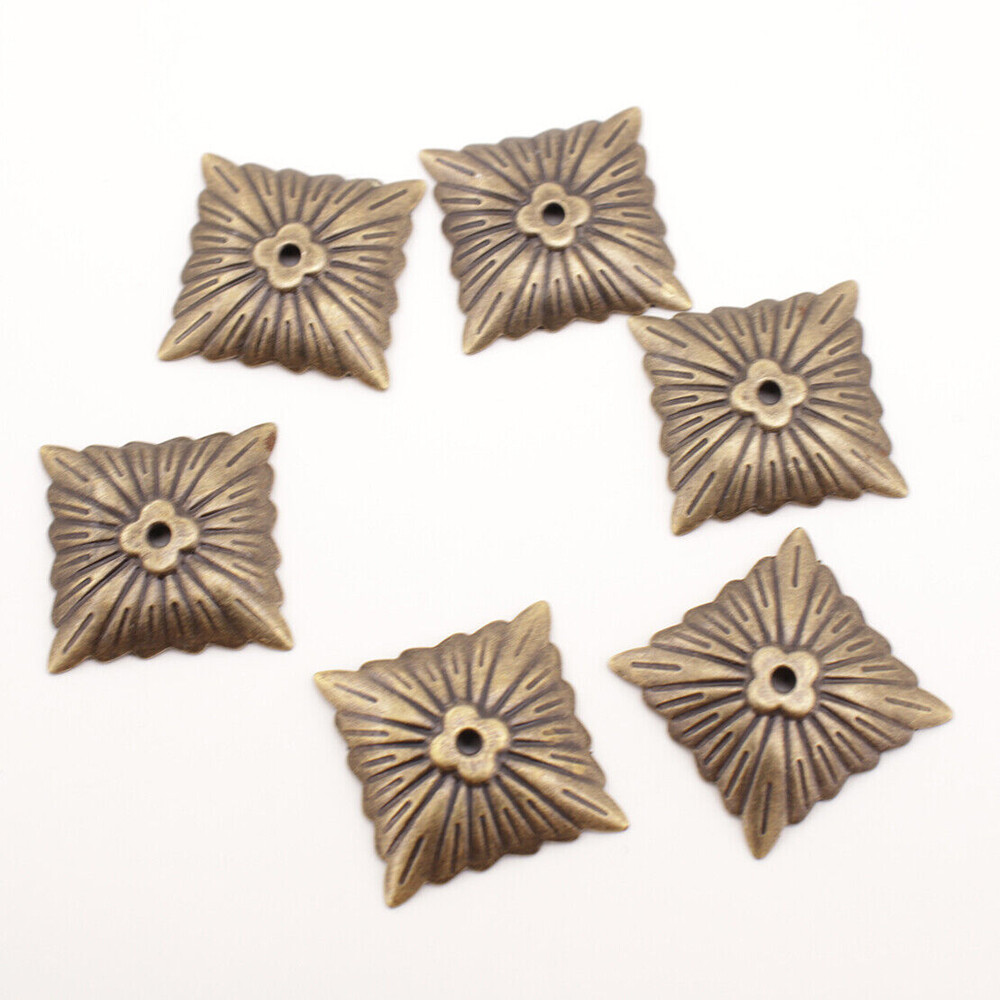 100PCS Square Bronze Antique Upholstery Nails Tack Studs Furniture Decorative US