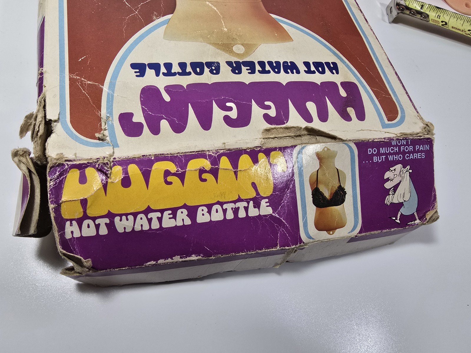 Rare Vintage 1973 Poynter Huggin Rubber Hot Water Bottle Novelty Removable Bra