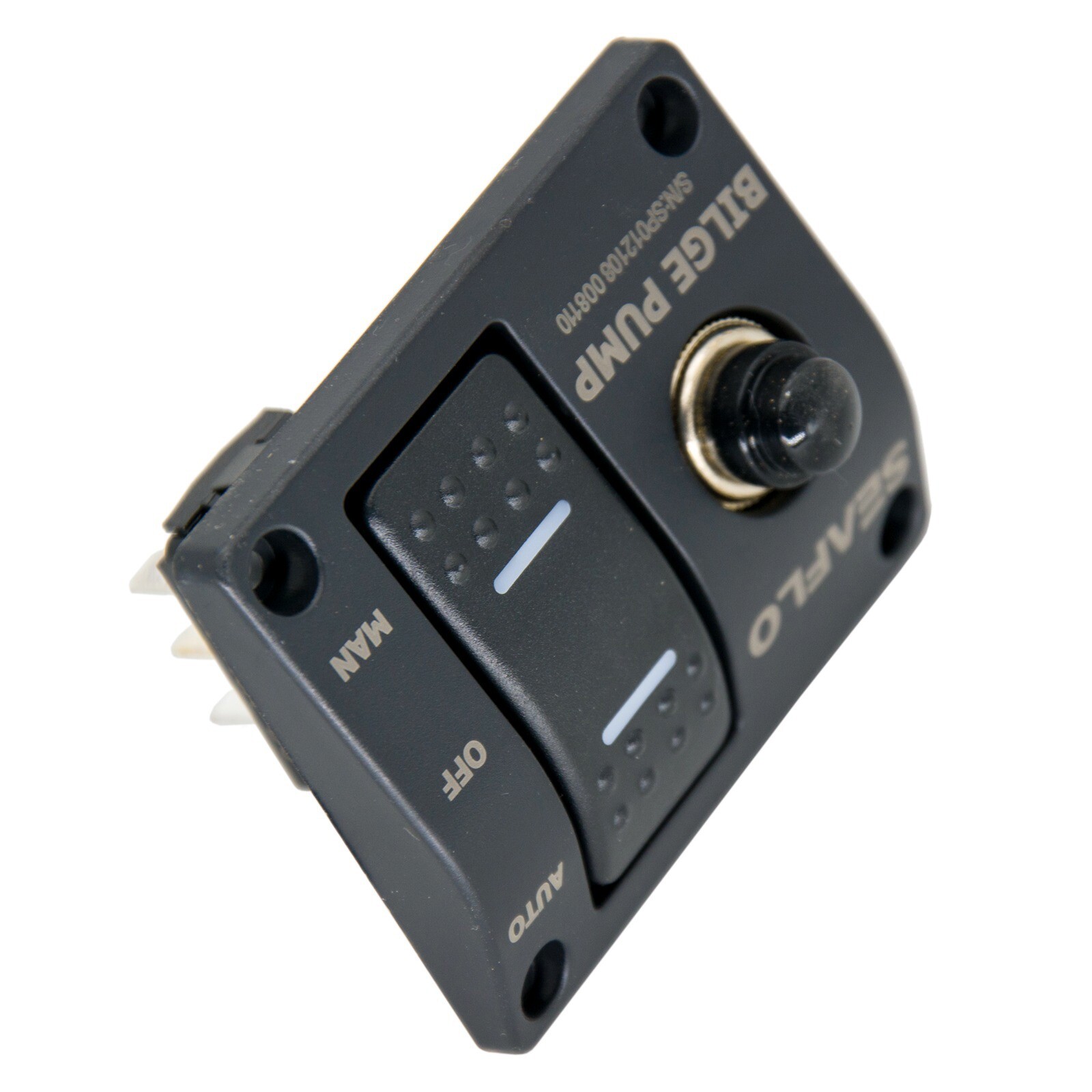 SEAFLO 3-Way Bilge Pump Panel Switch MAN-OFF-AUTO Rocker Switch 12V/24V 15A