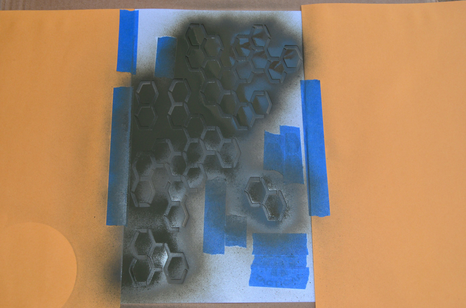 3Pack! Spray Paint Camouflage Camo Stencils Jon Boat CrackedHexacam Tiger Stripe