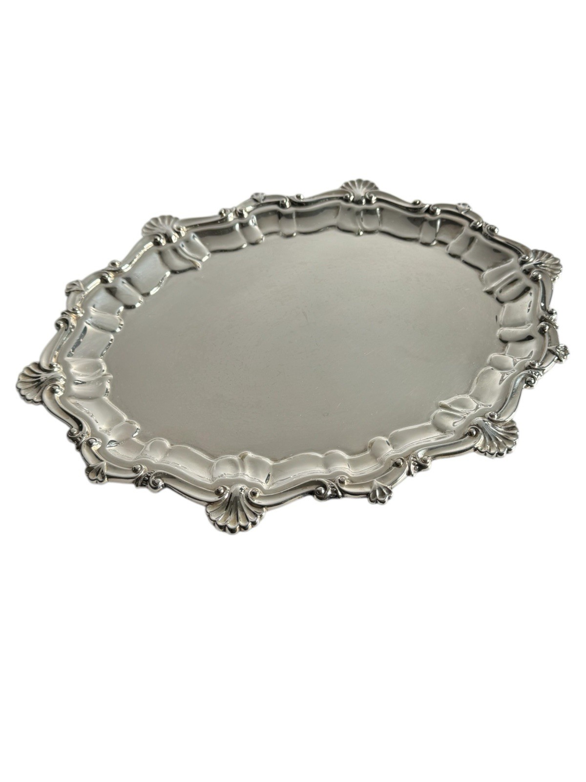 Antique Elkington Silver Plate Salver Tray