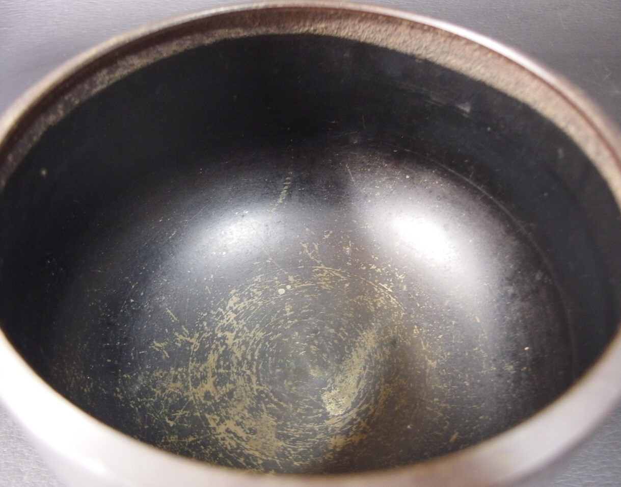 or25116 JAPANESE BUDDHIST SINGING BOWL ORIN GONG 18.1 cm /7.1 inch Width VINTAGE