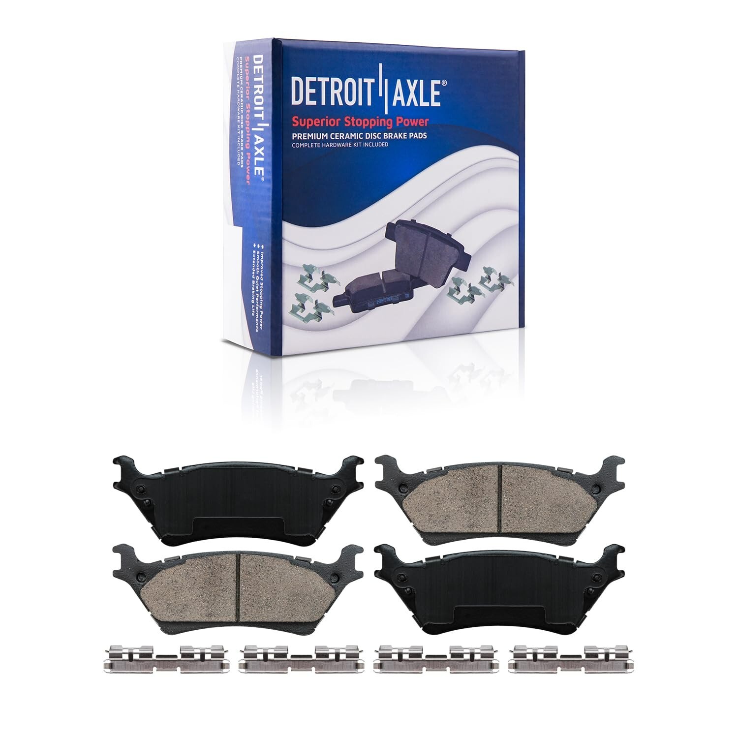 Front and Rear Left and Right Ceramic Brake Pads Kit for 2012 - 2020 Ford F-150