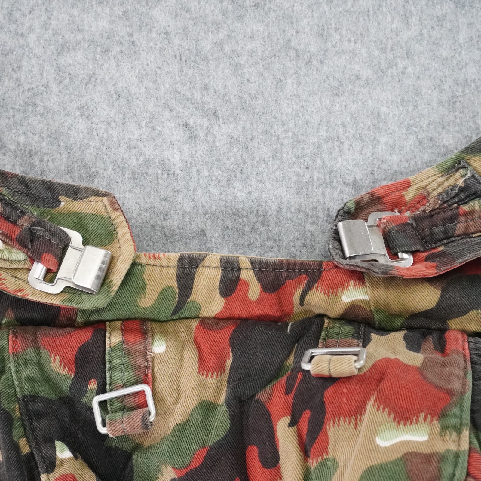 Swiss Army M70 Alpenflage Combat Pack Backpack Coat Jacket Attachment Distressed