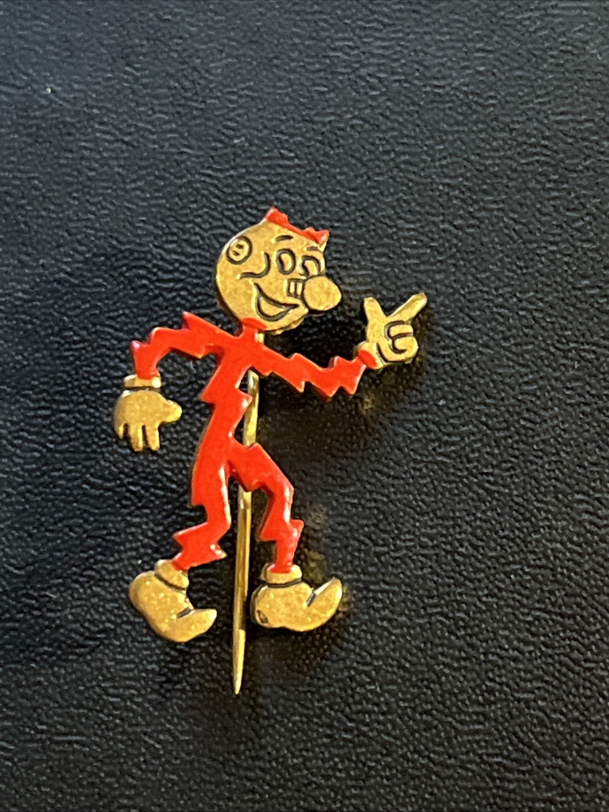 Vintage Reddy Kilowatt Electricity Promotional Metal Stick Pin USA Signed