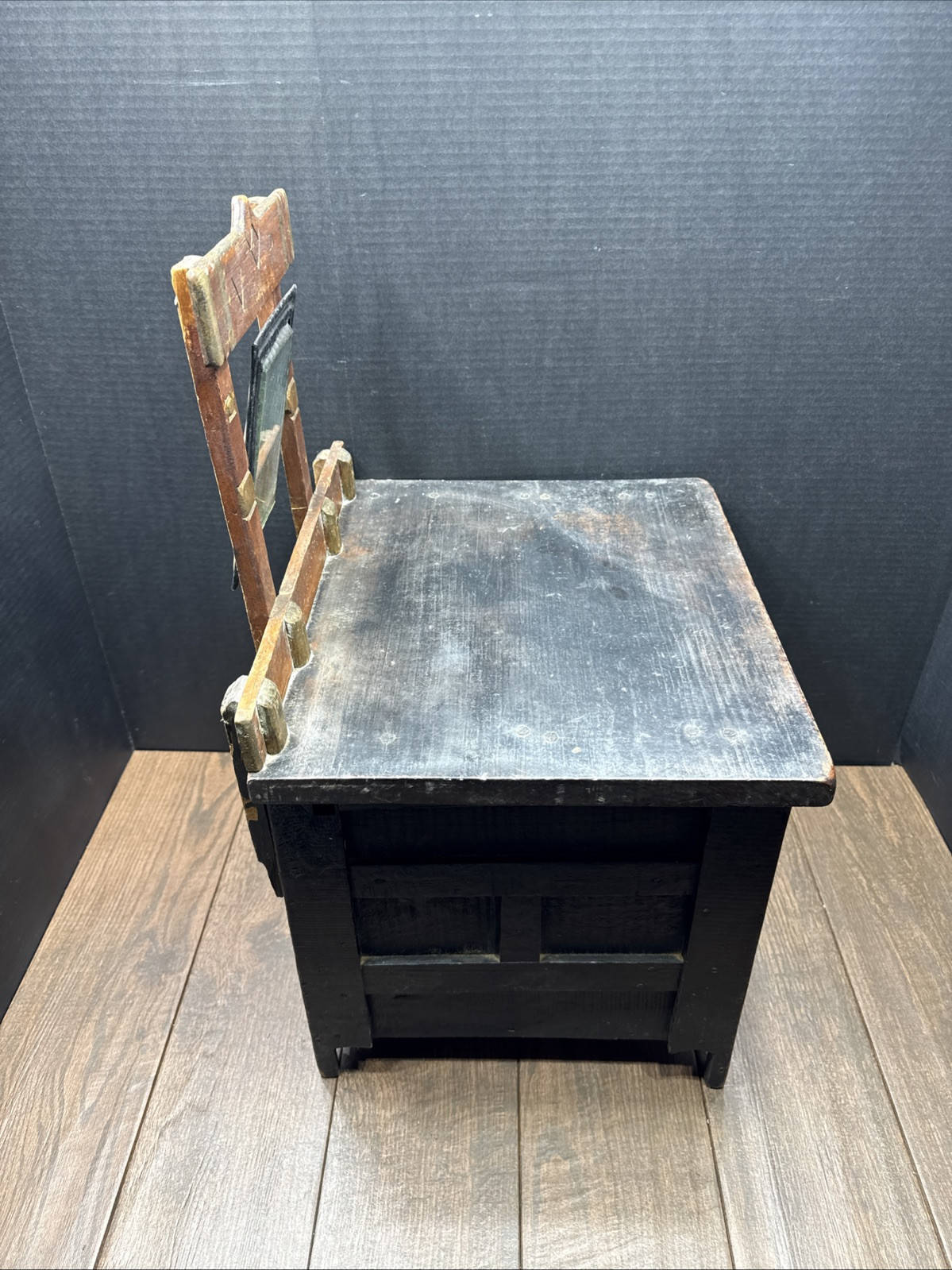 “ ANTIQUE EARLY 1900’s SALESMAN SAMPLE MINATURE FURNITURE DISPLAY WITH MIRROR “