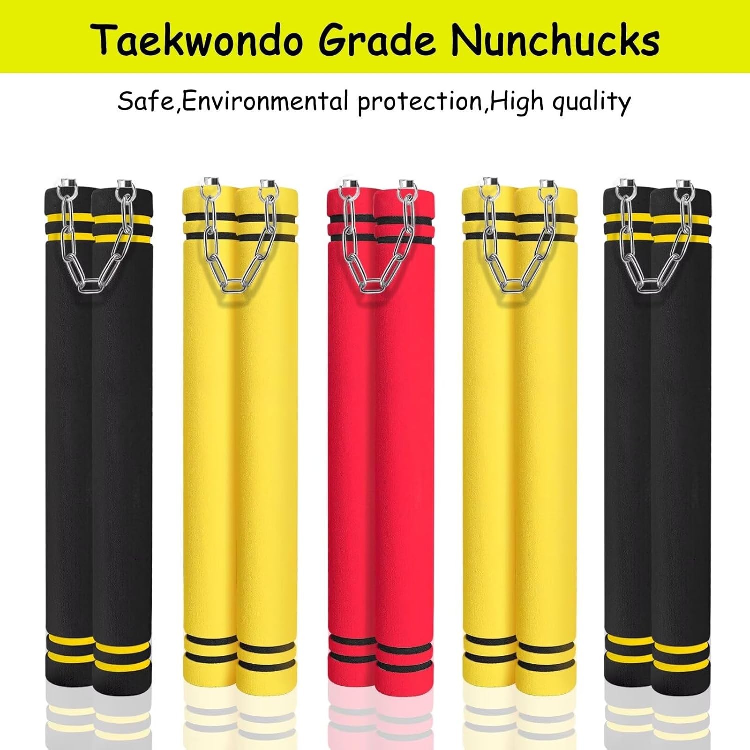 Nunchucks - Safe Solid Rubber Training Nunchucks/nunchakus With Steel