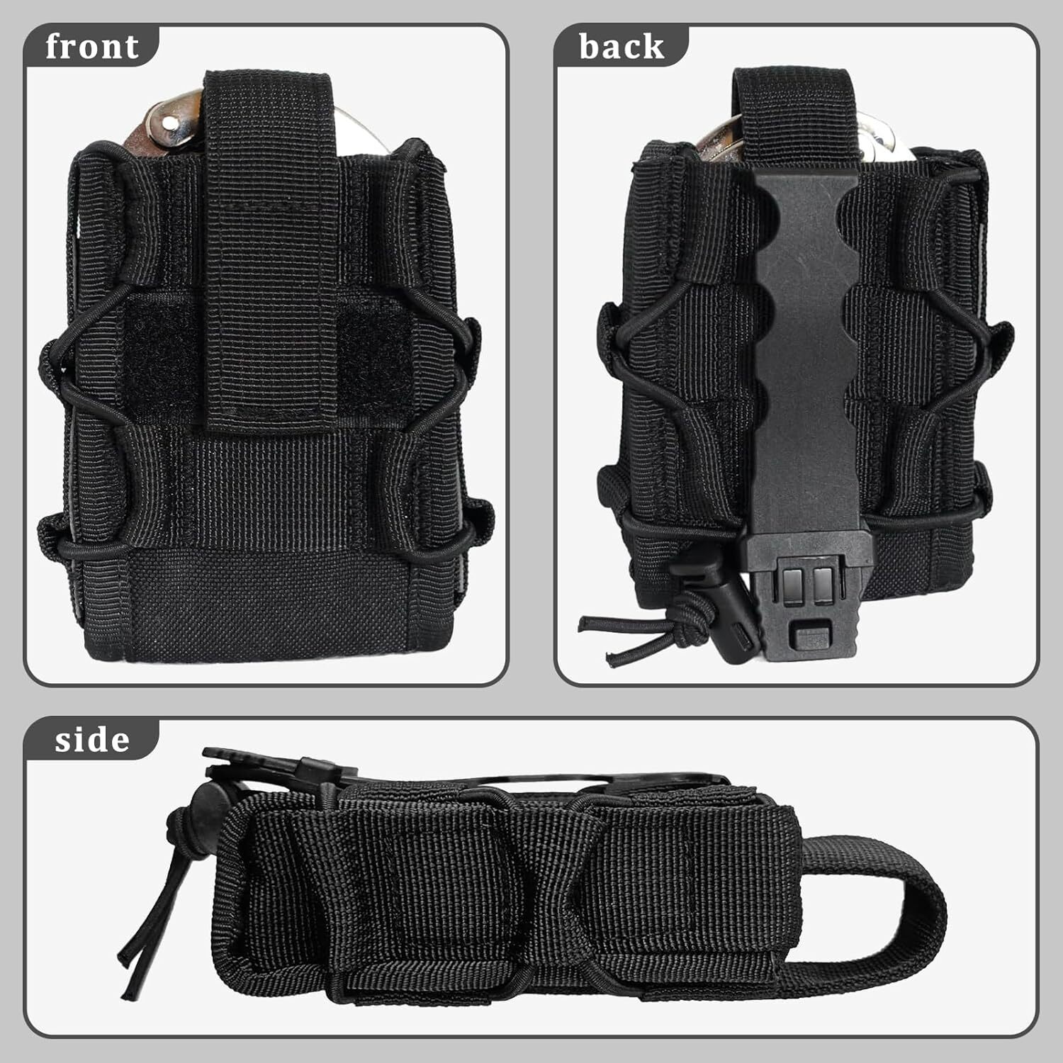 Tactical Handcuff Holder Molle Pouch Open Top Universal Hand Cuff Case Holster