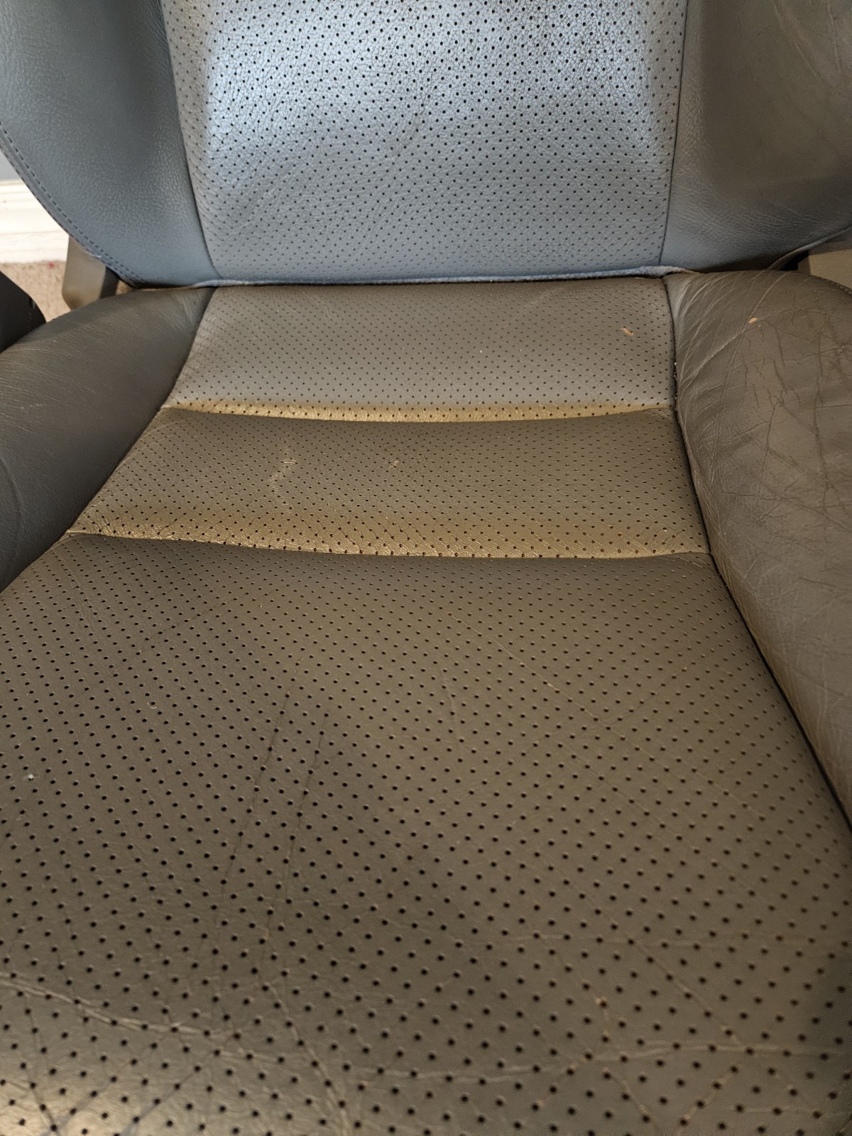 2004 2008 ACURA TSX OEM Gray Front LEATHER Seats Pair Left & Right w/ SRS