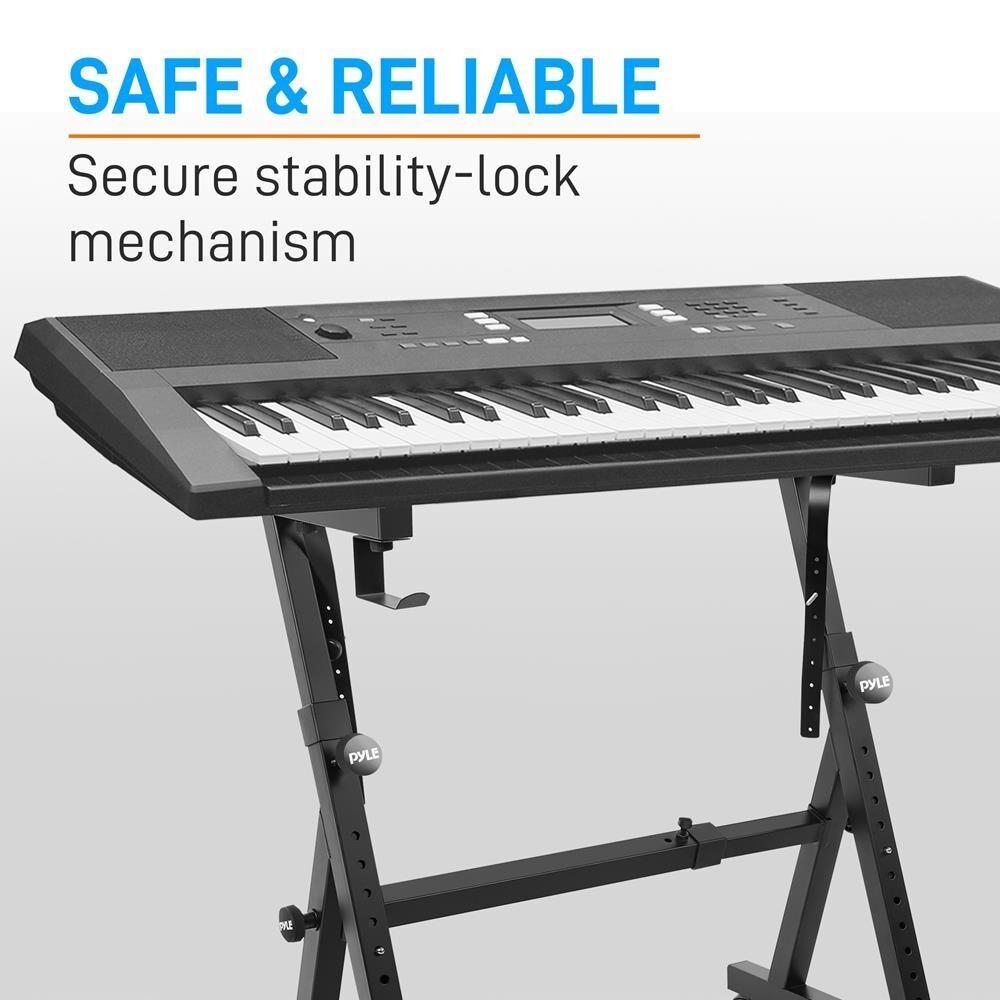 Pyle Safe & Reliable Keyboard Stand Wheels Quick & Convenient Anti-Slip Z-Design
