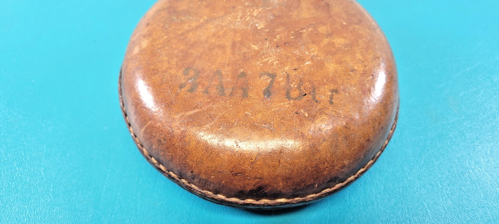 Vintage Military Glass Leather Canteen Decanter Flask + Regimental Markings